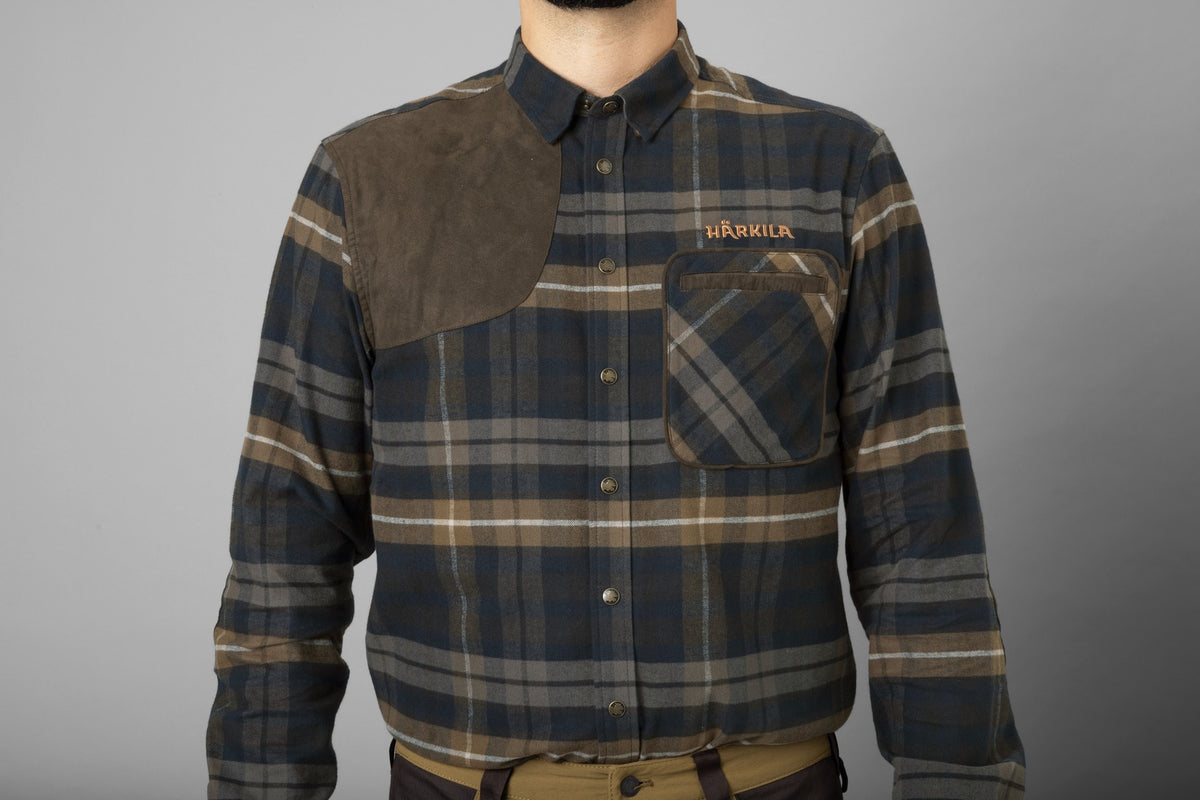 Jarne shooting L/S skjorte Dark olive - Härkila