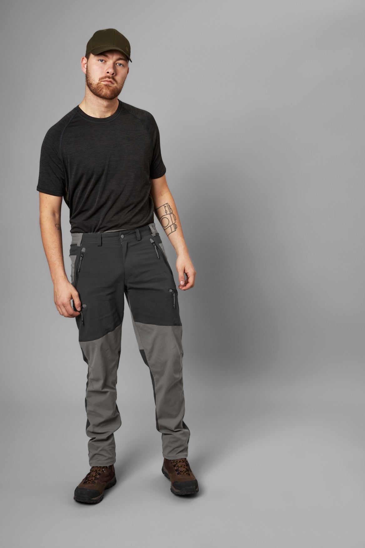 Outdoor stretch bukser - Black/Grey - Seeland