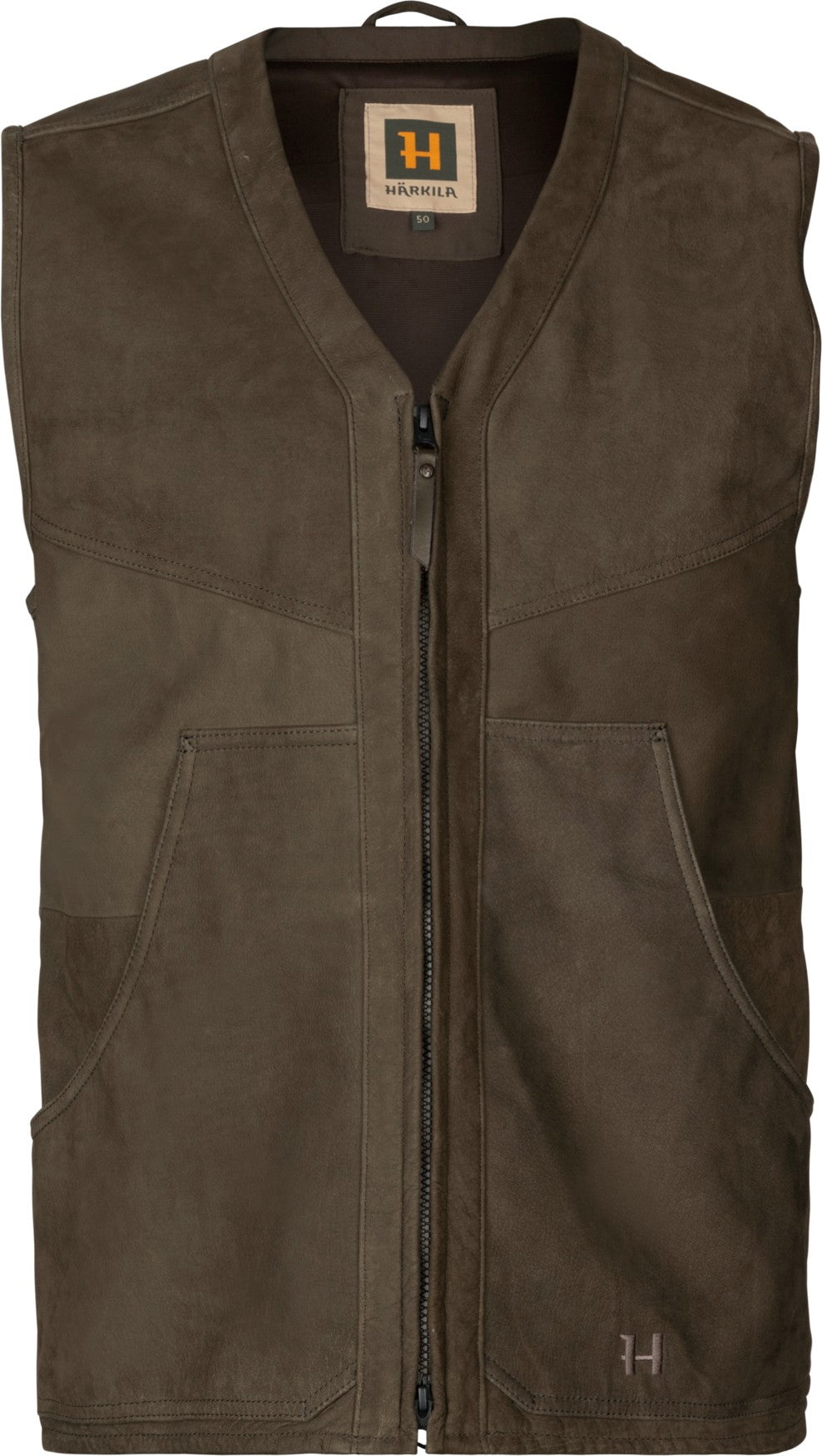 Pro Hunter leather waistcoat Willow green - Härkila