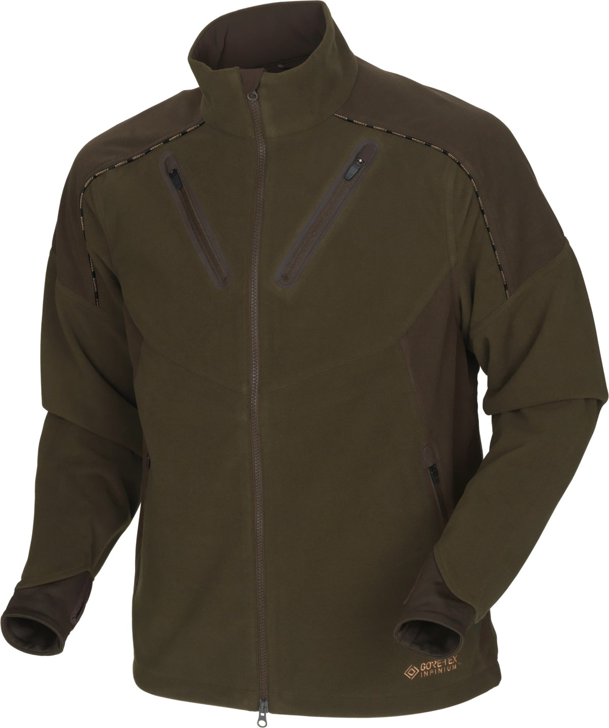 Mountain Hunter fleece jakke Hunting green/Shadow brown - Härkila