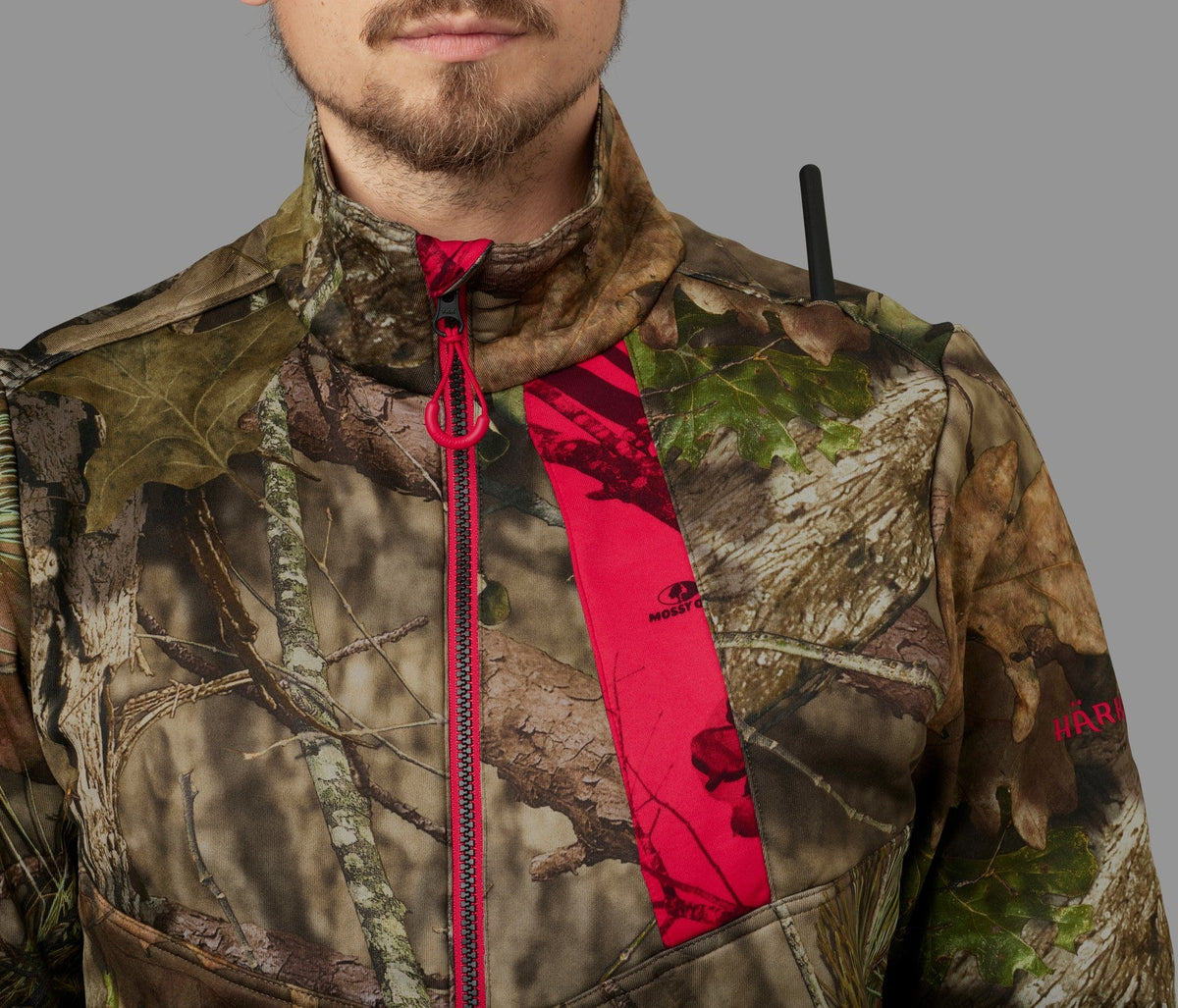 Str. S - Moose Hunter 2.0 - fleece jakke MossyOak®Break-Up Country®/MossyOak®Red - Härkila - Ombytningsvare