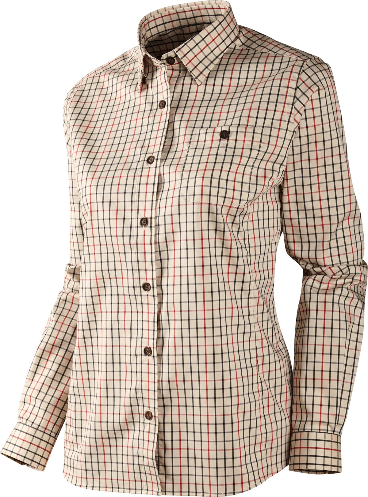 Lancaster Lady L/S skjorte - Red check - Härkila