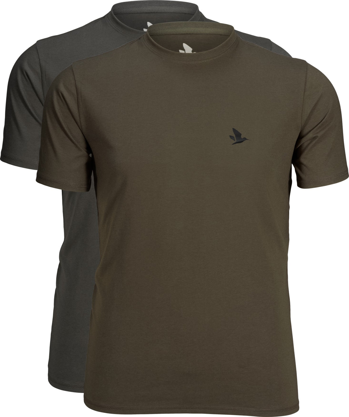 Outdoor 2-pack t-shirt Raven/Pine green - Seeland