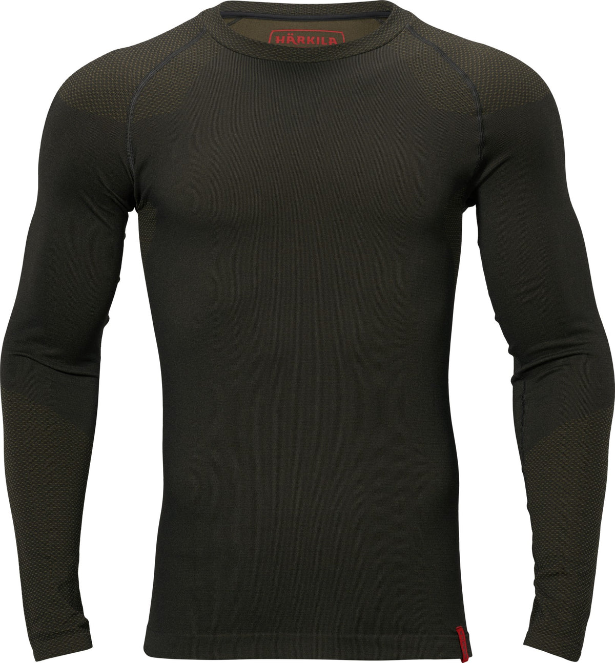Härkila Base active L/S rund hals Dark willow green - Härkila