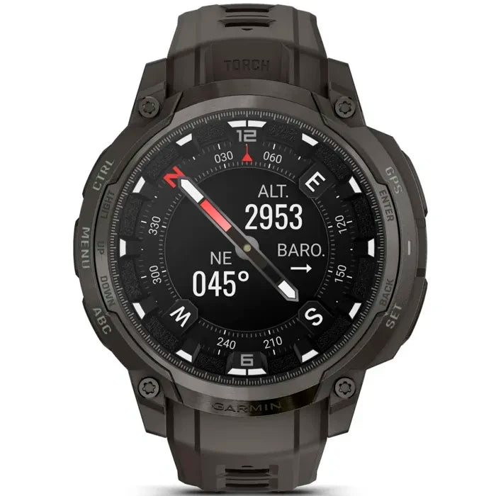 22 mm remme (Instinct® 3 - 45 mm/Instinct Crossover AMOLED), Charcoal silikone med metalspænde 3