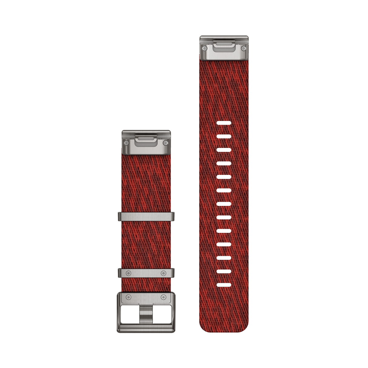 QuickFit® 22 urremme, Jacquardvævet nylonrem – Rød 1