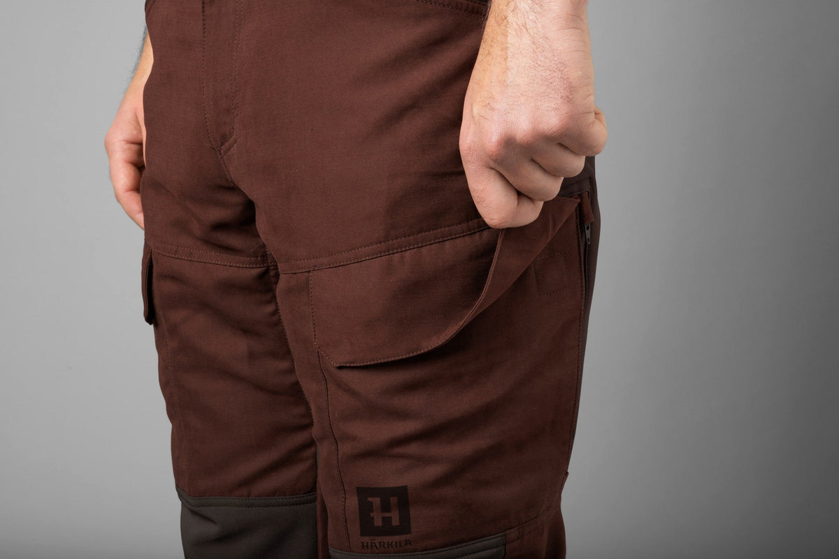 Str. 48/33" - Härkila Scandinavian bukser - Blodstone red/Shadow brown - Härkila - Ombytningsvare