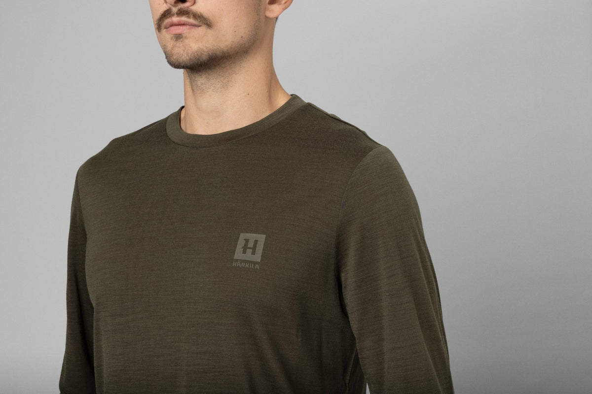 Härkila Base All Season L/S t-shirt - Willow green - Härkila