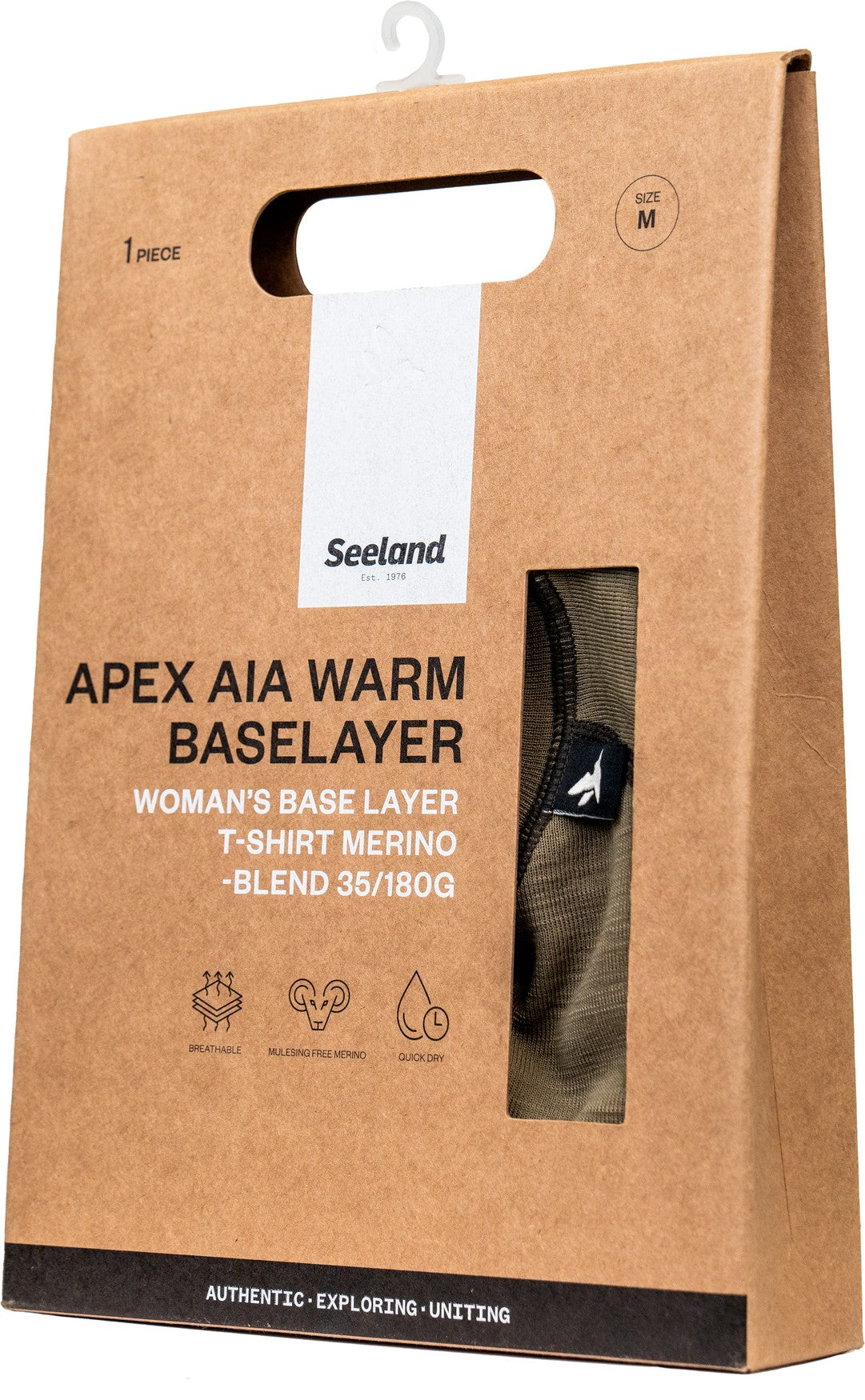Apex Aia Merino T-shirt Covert Green - Seeland