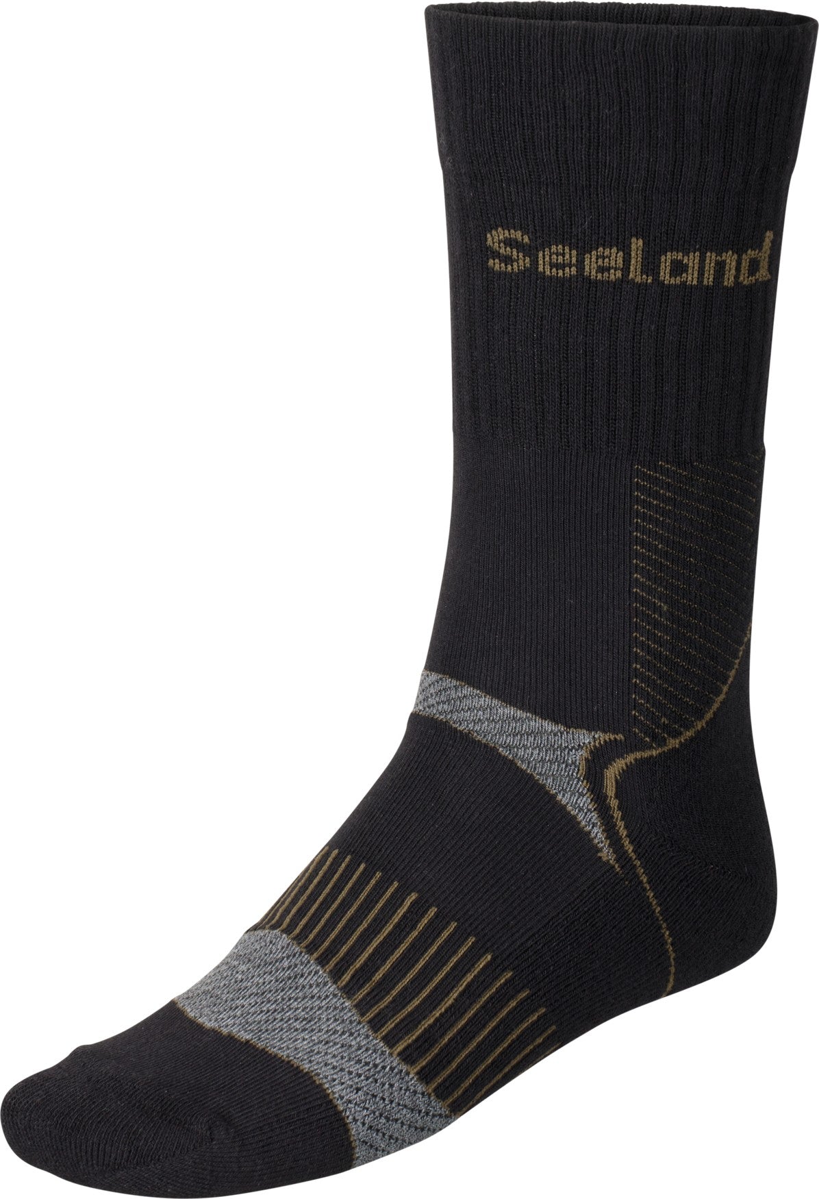 Field Coolmax-strømpe - 2Pack Black/Dark Grey - Seeland