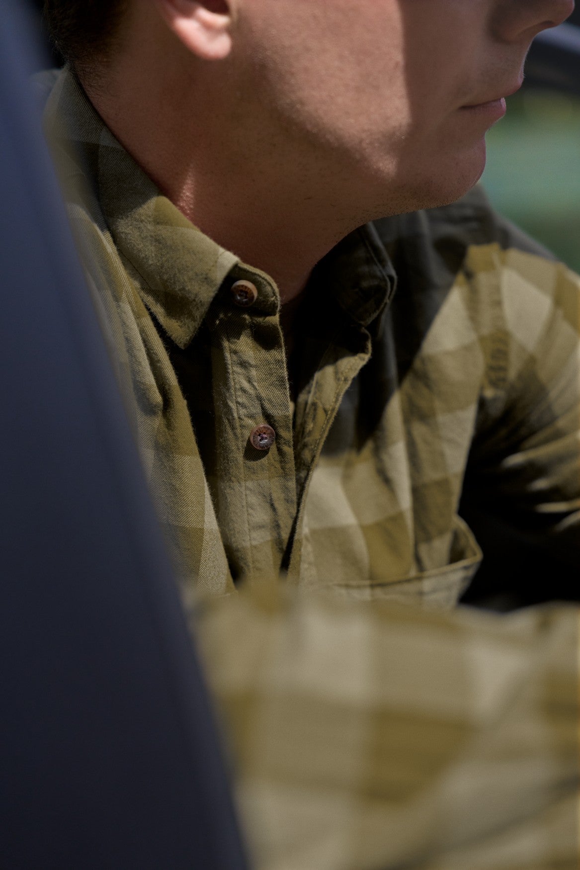 Härkila skandinavisk L/S-skjorte - Dark olive check - Härkila