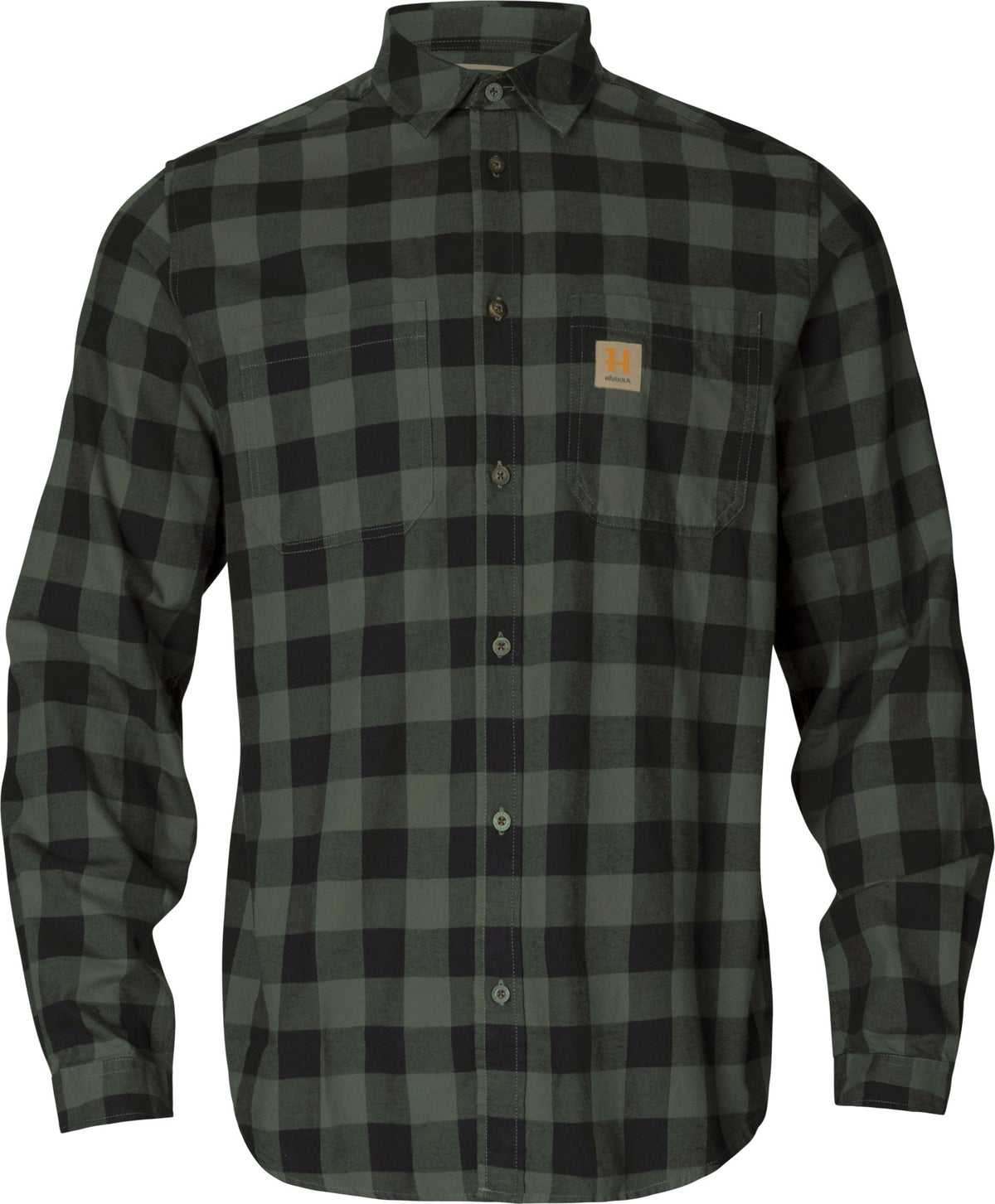 Härkila skandinavisk L/S-skjorte - Green check - Härkila