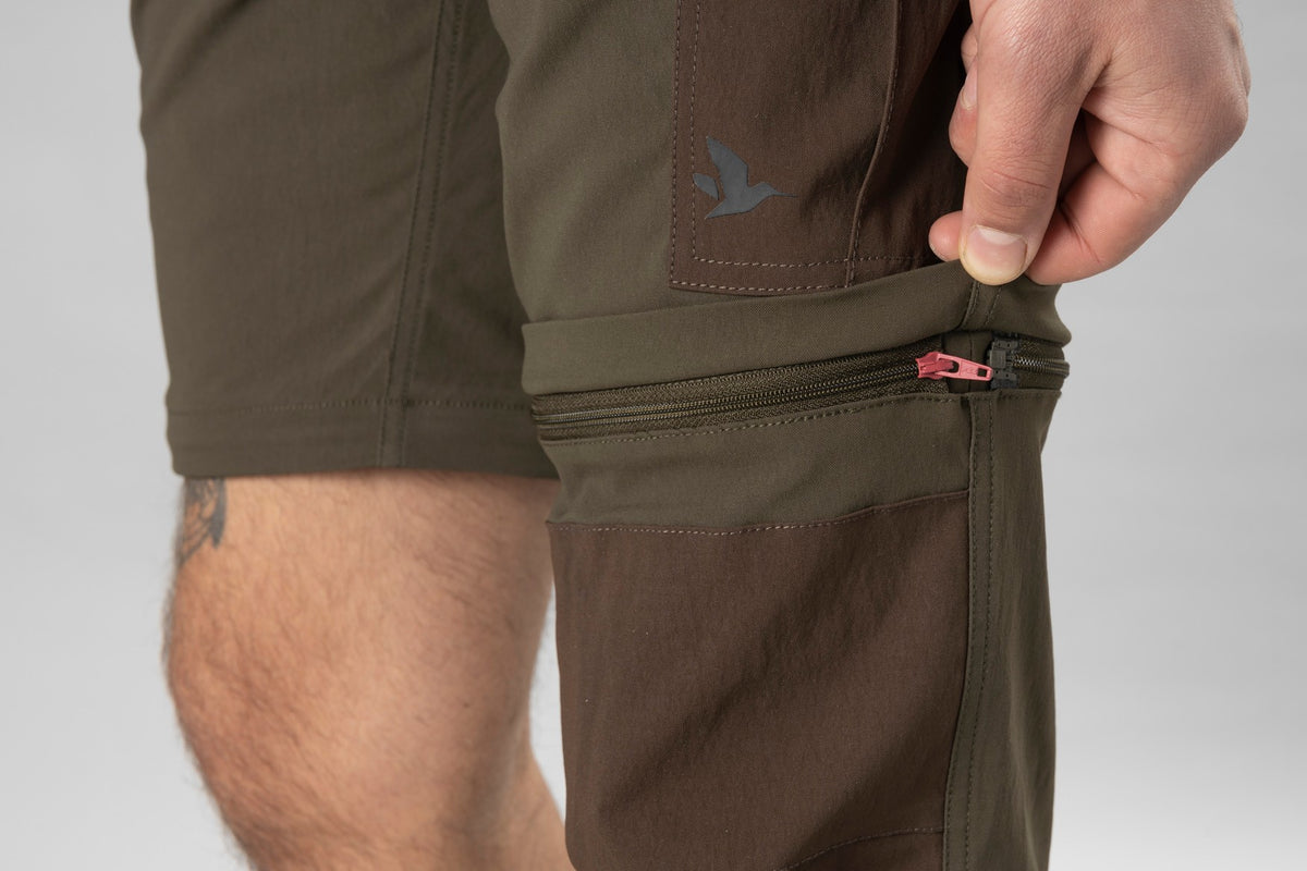 Birch Zip-off Bukser Pine Green/Demitasse Brown - Seeland