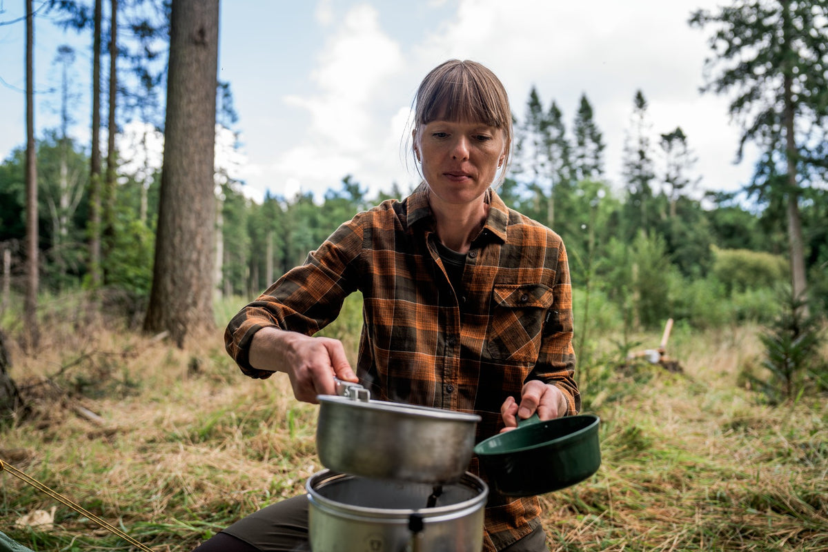 Skye Flannel skjort til kvinder - Grizzly Brown/Terracotta Check - Seeland