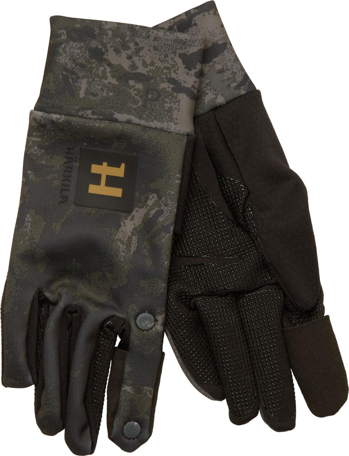 Härkila NOCTYX camo - fleece glove w/foldback finger AXIS MSP®Black - Härkila
