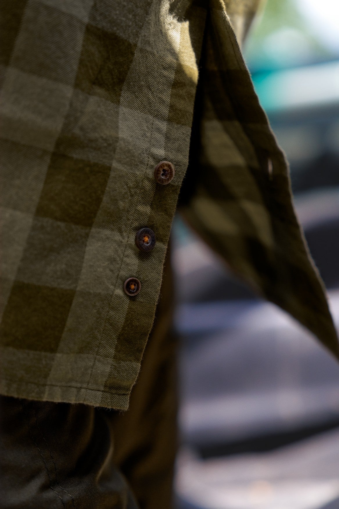 Härkila skandinavisk L/S-skjorte - Dark olive check - Härkila