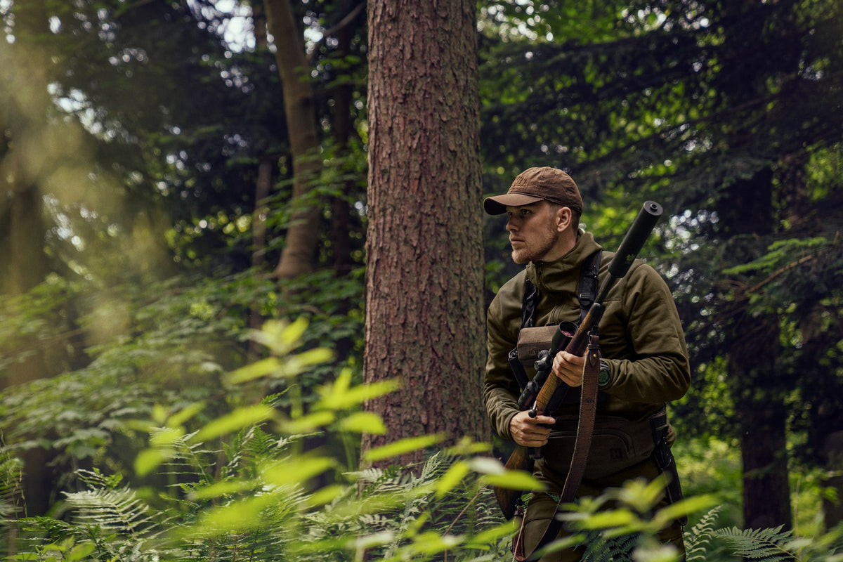 Deer Stalker - fleece hoodie Willow green/Shadow brown - Härkila