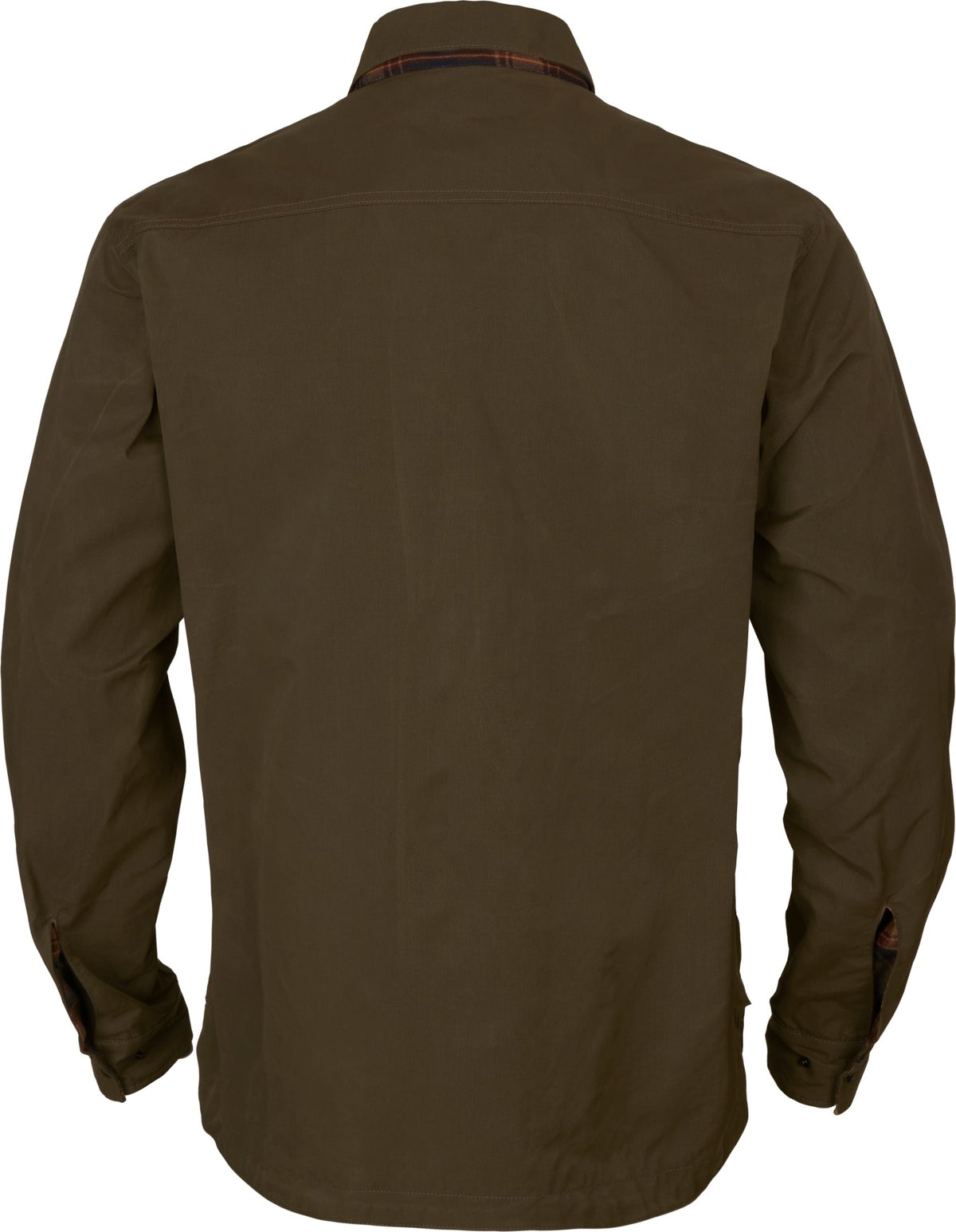 Eirik reversible skjorte jakke Dark warm olive/Burgundy - Härkila
