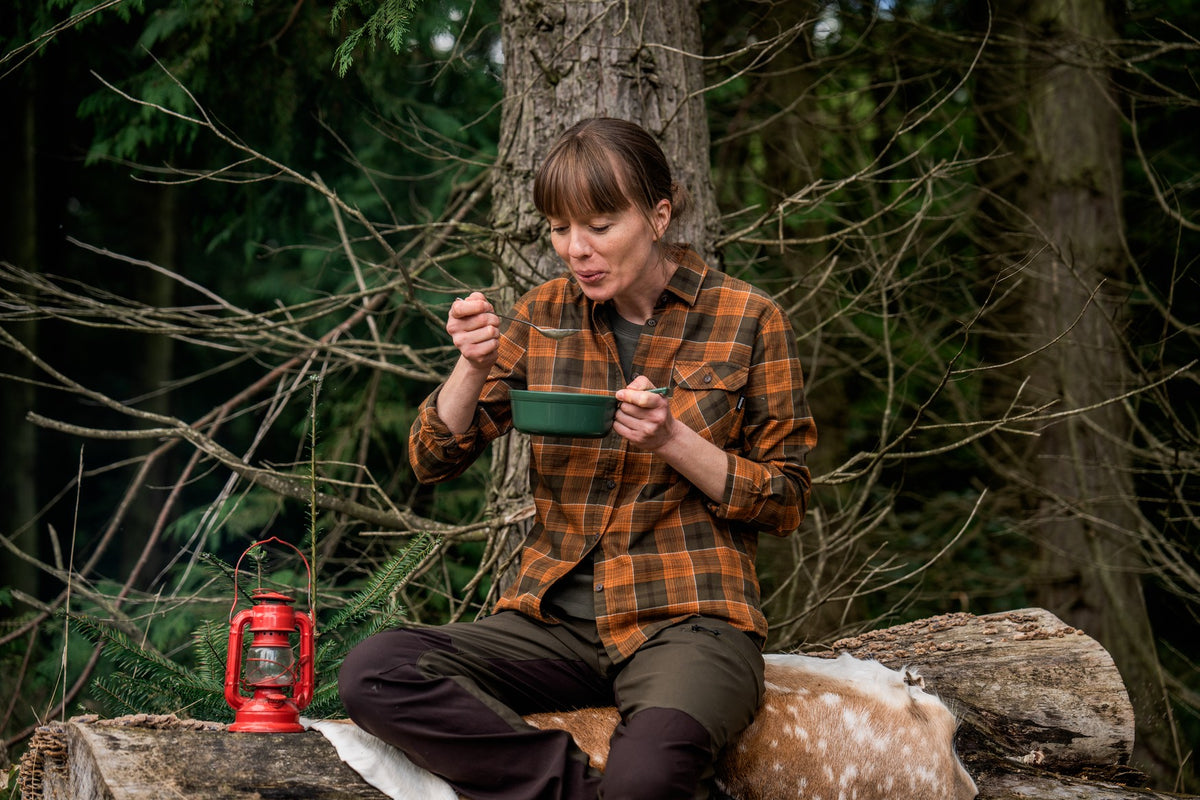Skye Flannel skjort til kvinder - Grizzly Brown/Terracotta Check - Seeland
