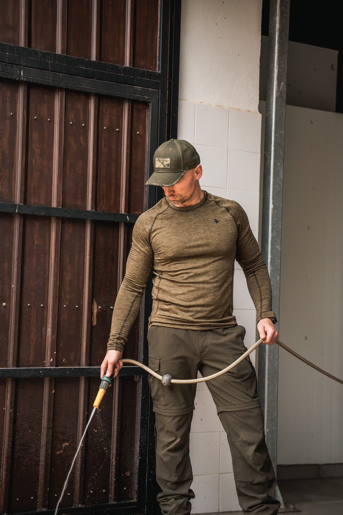 Peak T-shirt Pine green melange - Seeland