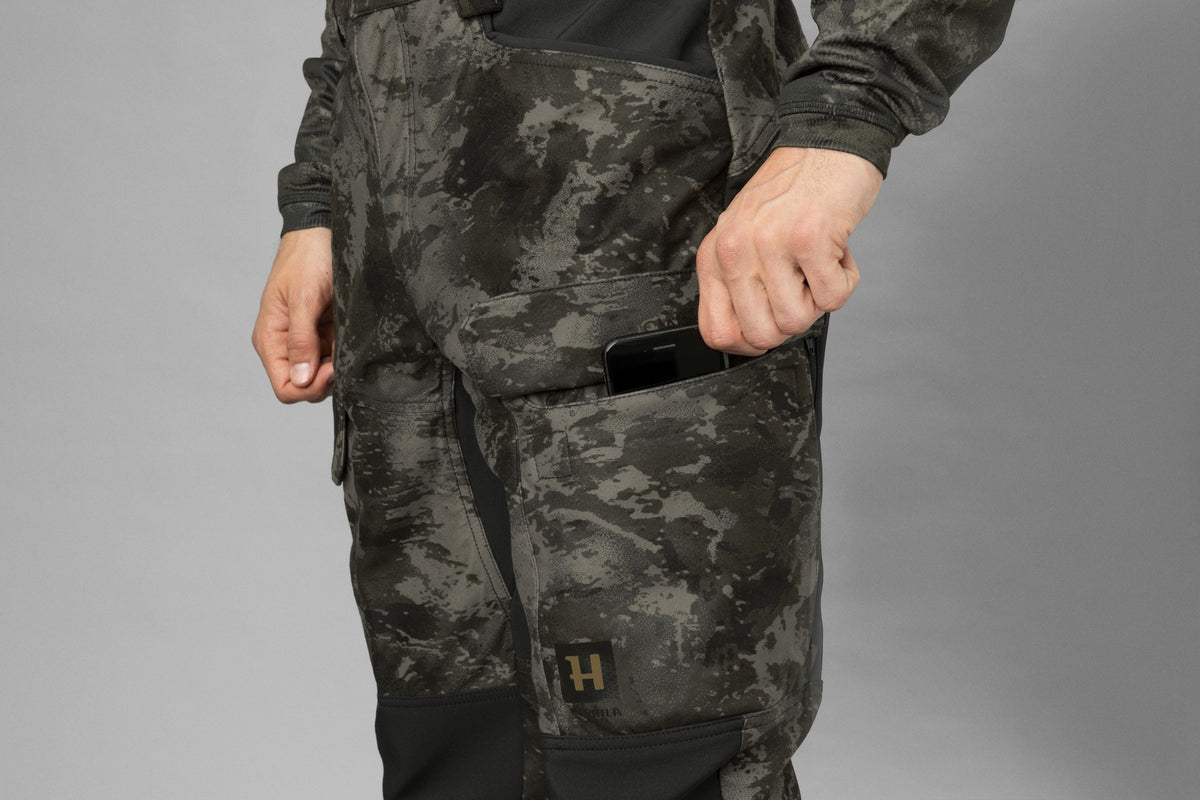 Härkila NOCTYX camo - silent bukser AXIS MSP®Black/Black - Härkila