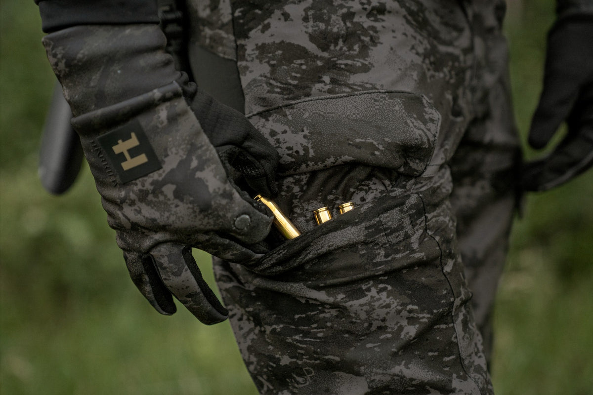 Härkila NOCTYX camo - fleece glove w/foldback finger AXIS MSP®Black - Härkila