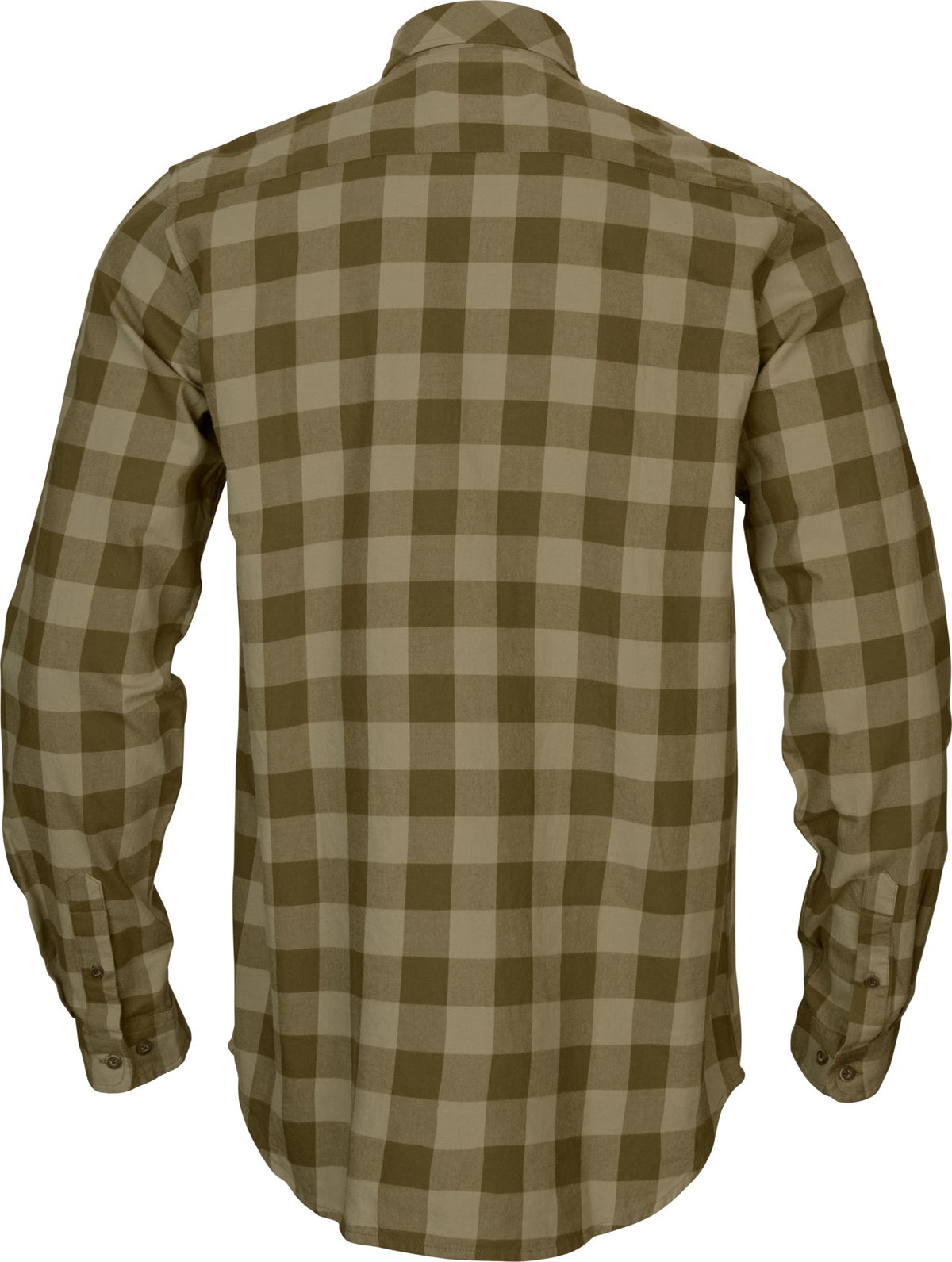 Härkila skandinavisk L/S-skjorte - Dark olive check - Härkila