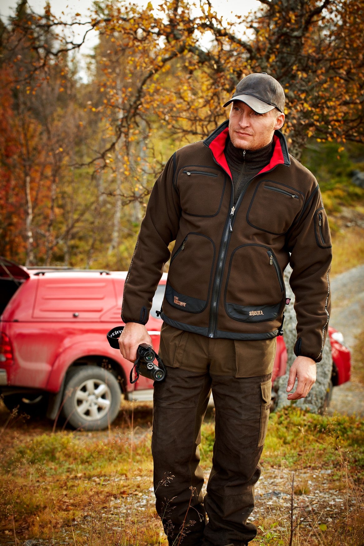 Kamko Fleece - Brown/Red - Härkila