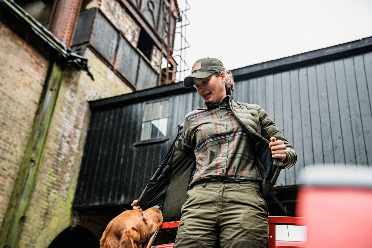 Skye Flannel skjort til kvinder - Grape Leaf/Terracotta Check - Seeland