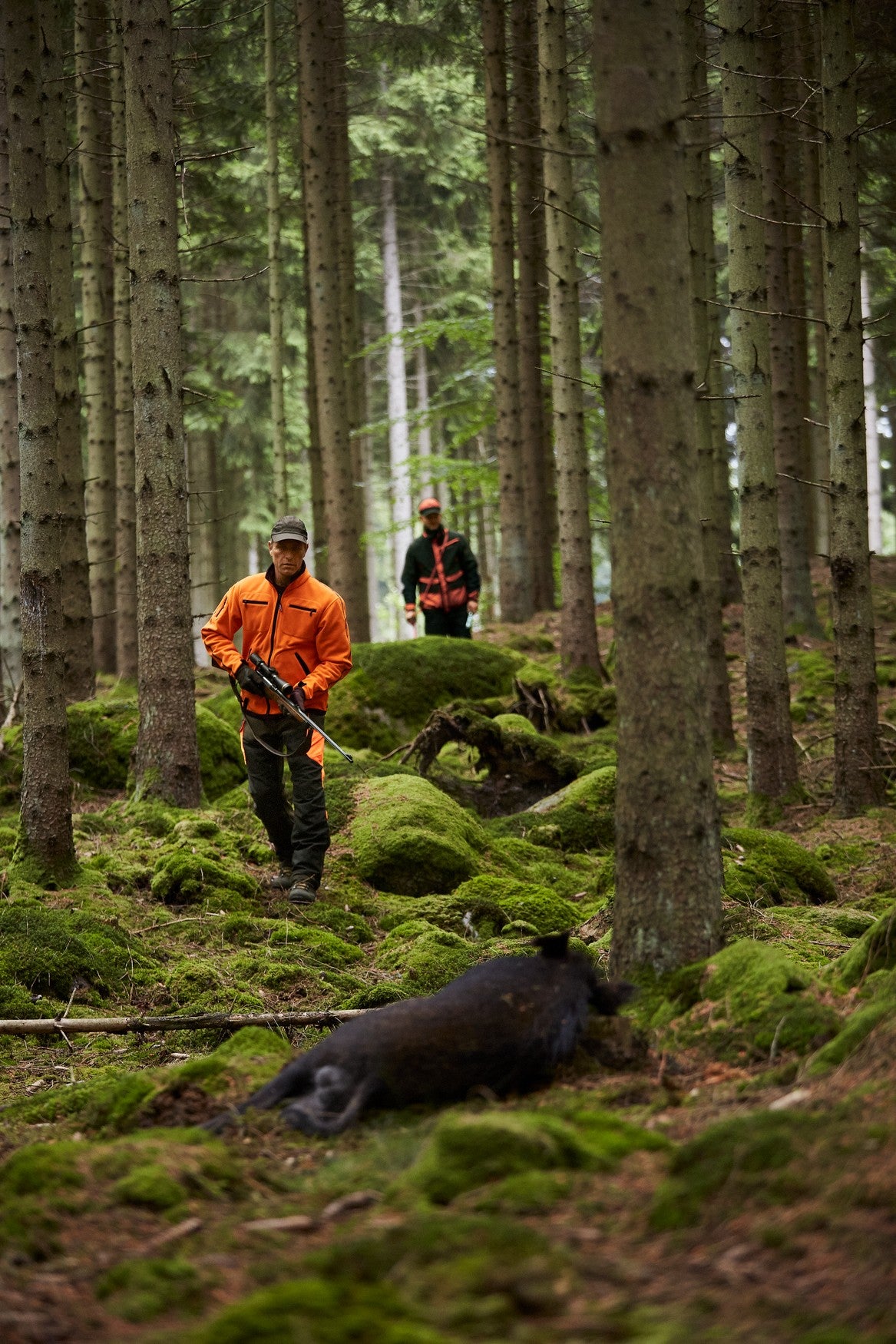 Kamko Fleece - Hunting green/Orange blaze - Härkila