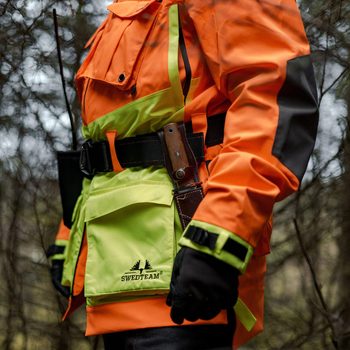 Str. M - Protect Pro Hunting Jacket Orange Neon - Swedteam - Ombytningsvare