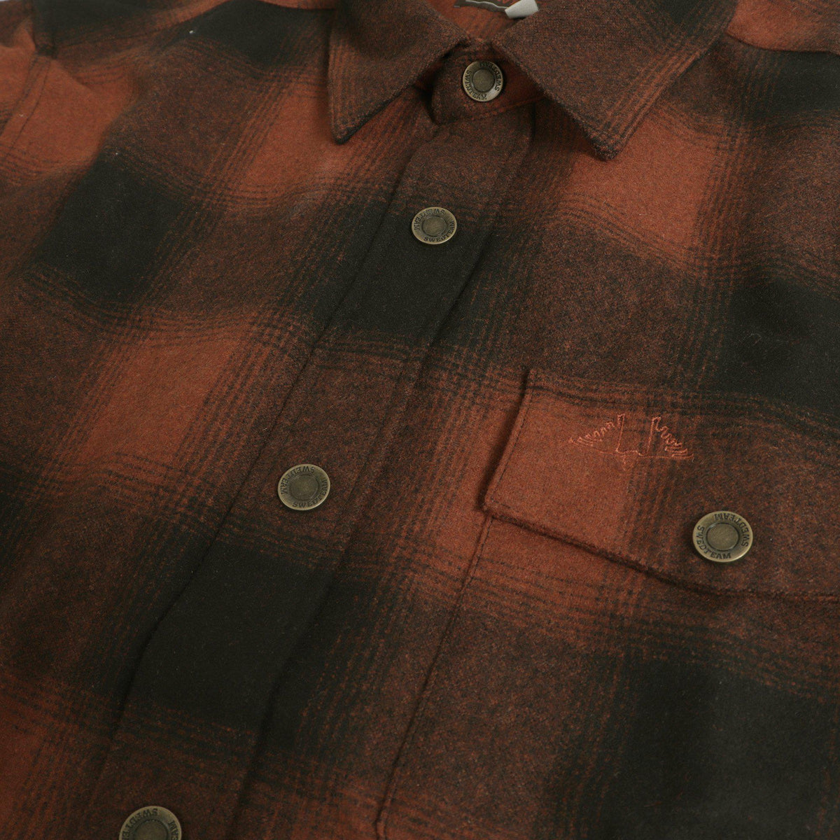 Lynx Wool Shirt - Dark Orange - Swedteam