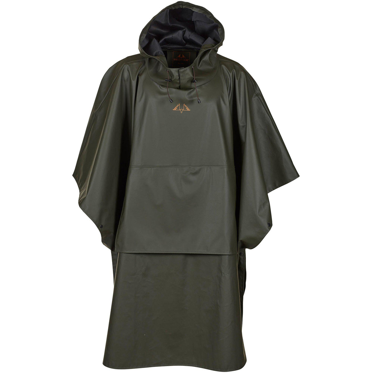 Str. XL/2XL - Crest Poncho Rain Gear - Swedteam Green - Swedteam - Ombytningsvare
