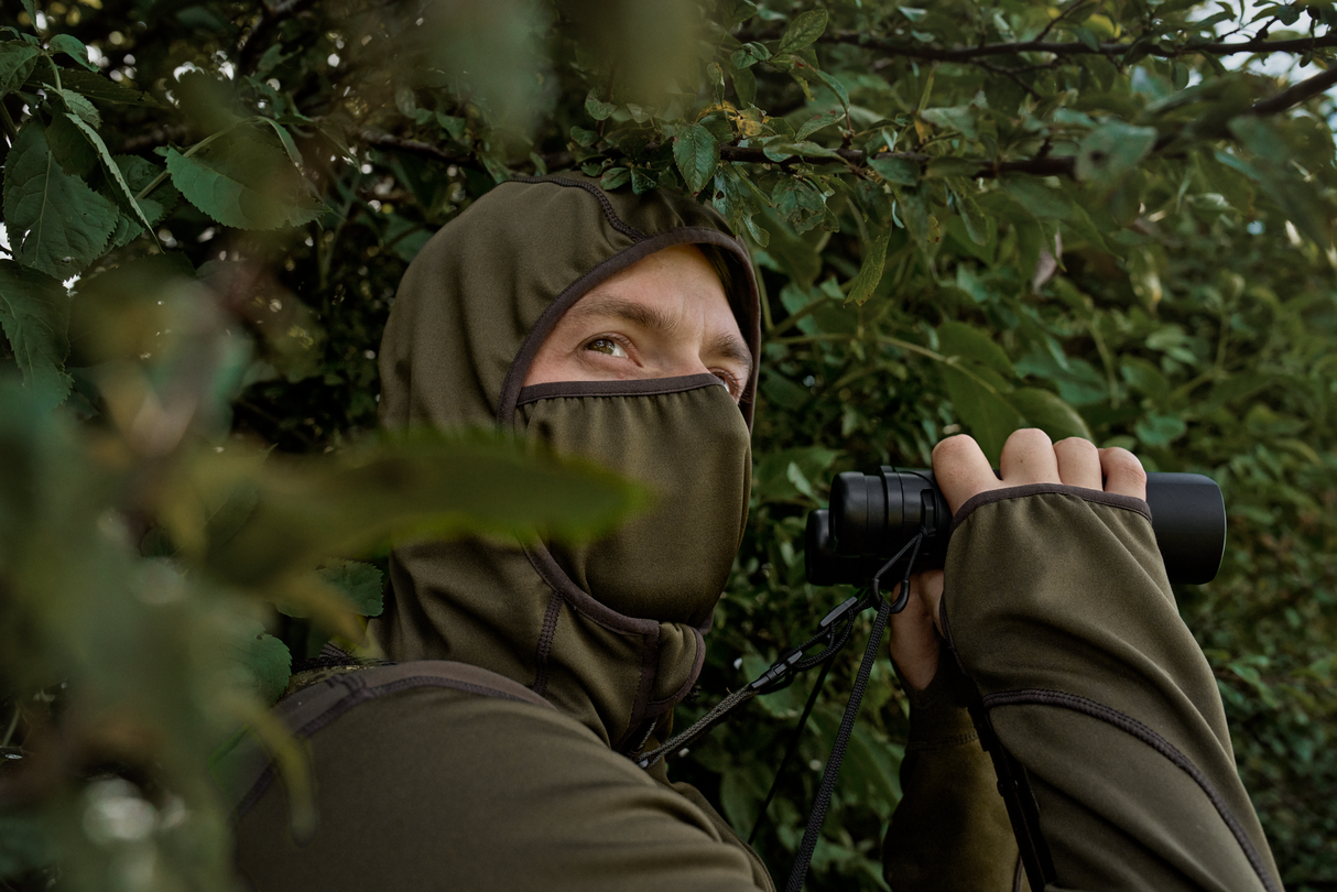 Deer Stalker - Fleece-hættetrøje med fuld lynlås Willow green - Härkila