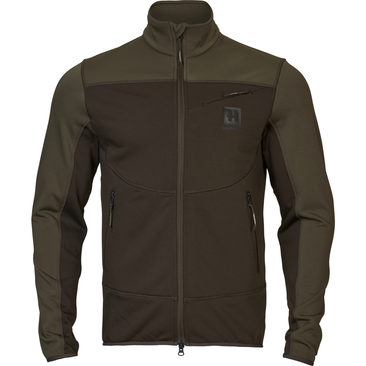 Olaf fleece jakke - Shadow Brown/Forest night - Härkila