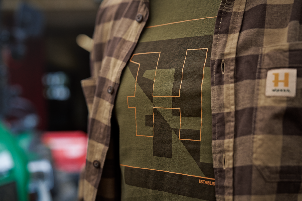 Härkila H-logo S/S T-shirt - Dark olive - Härkila