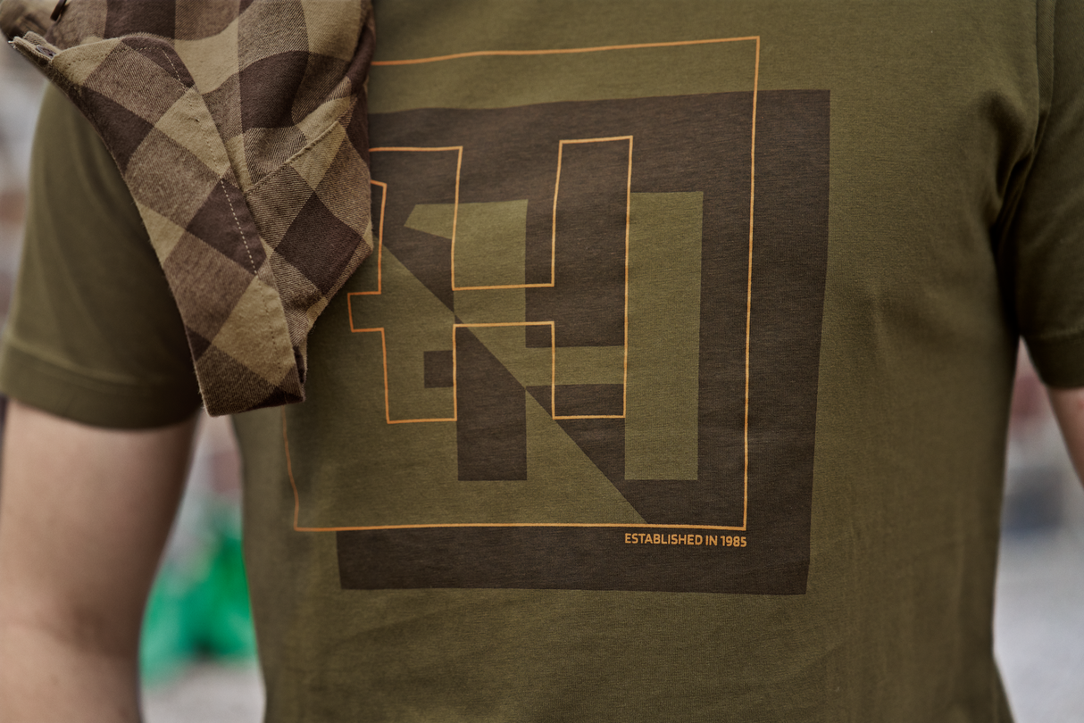 Härkila H-logo S/S T-shirt - Dark olive - Härkila