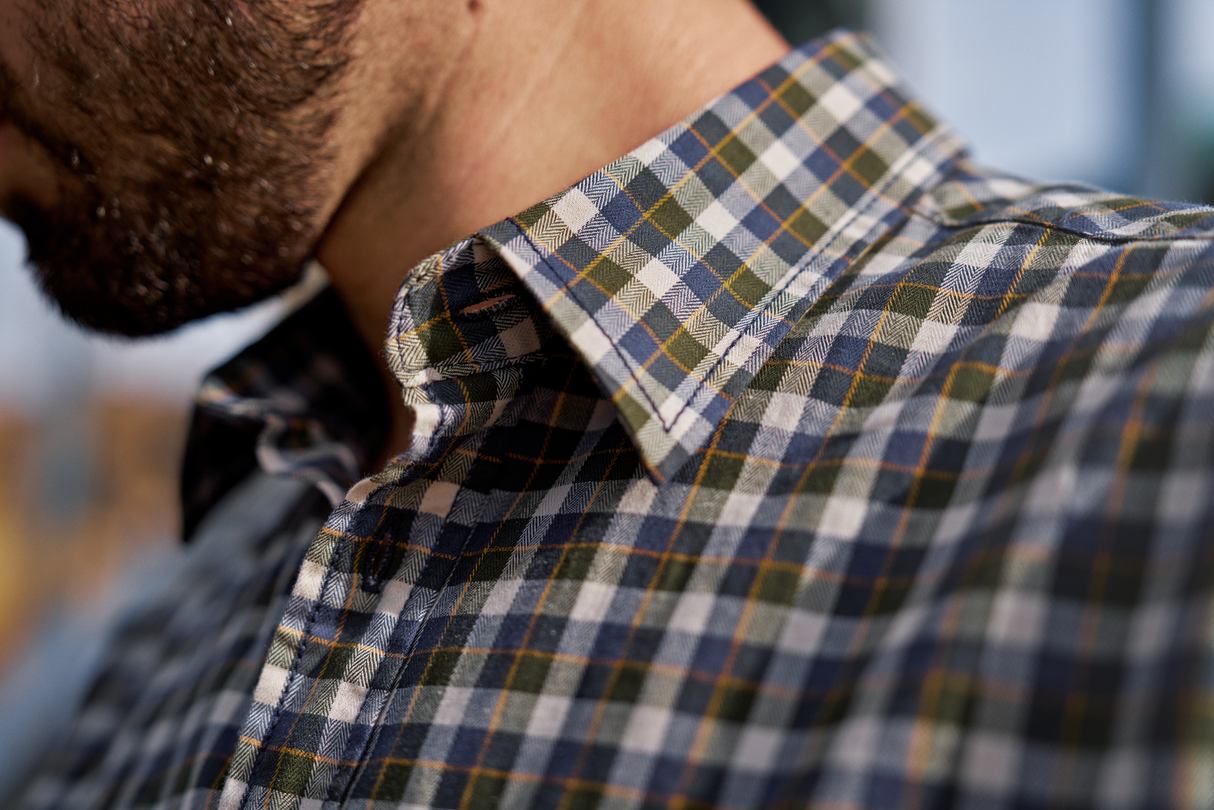 Härkila Fjell S/S-skjorte Naval Blue Check - Härkila
