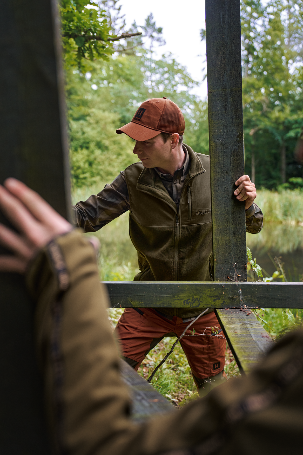 Härkila Fjell Fleece veste Hunting Green/Willow Green - Härkila