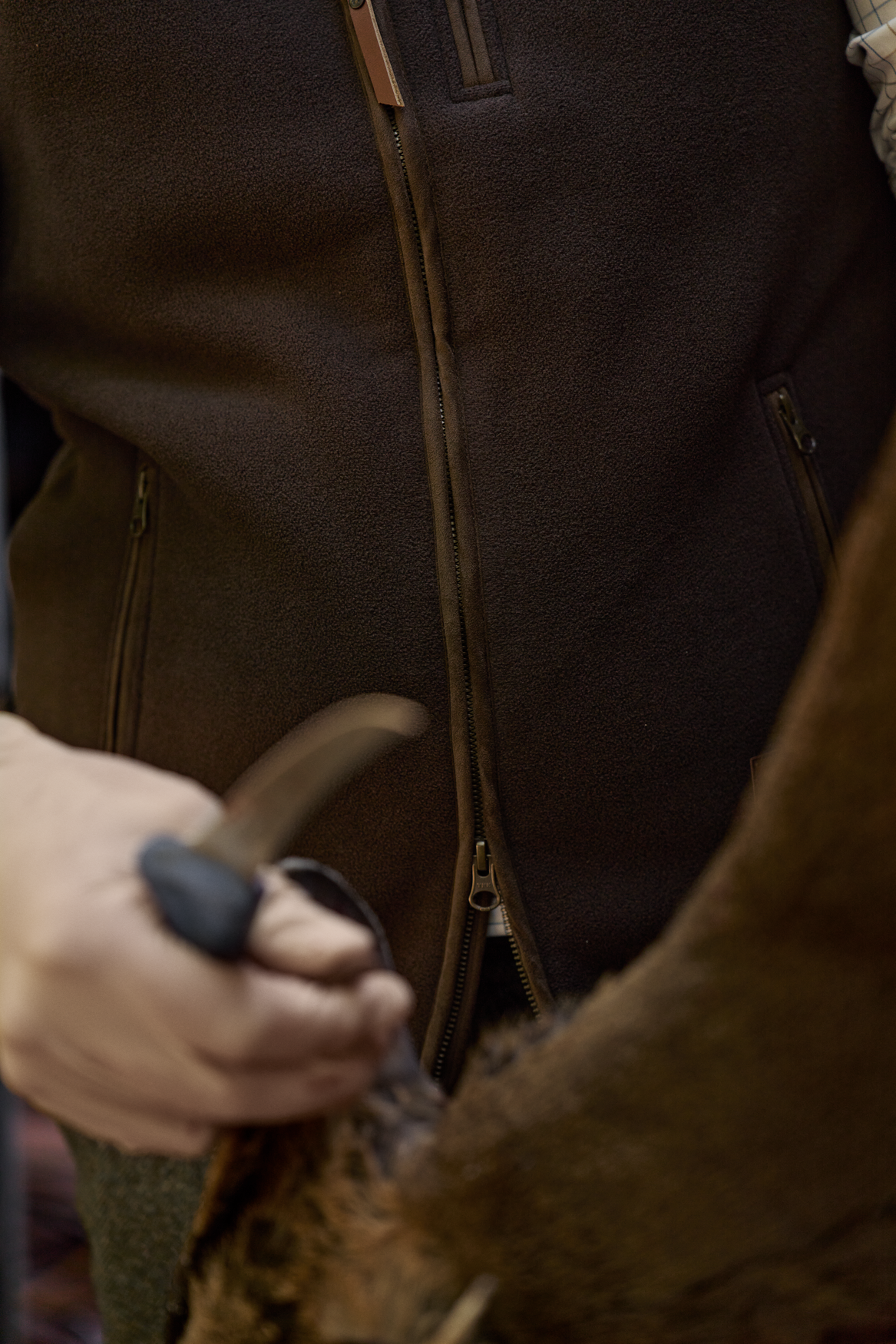 Sandhem Sherpa Fleecevest - Demitasse brown