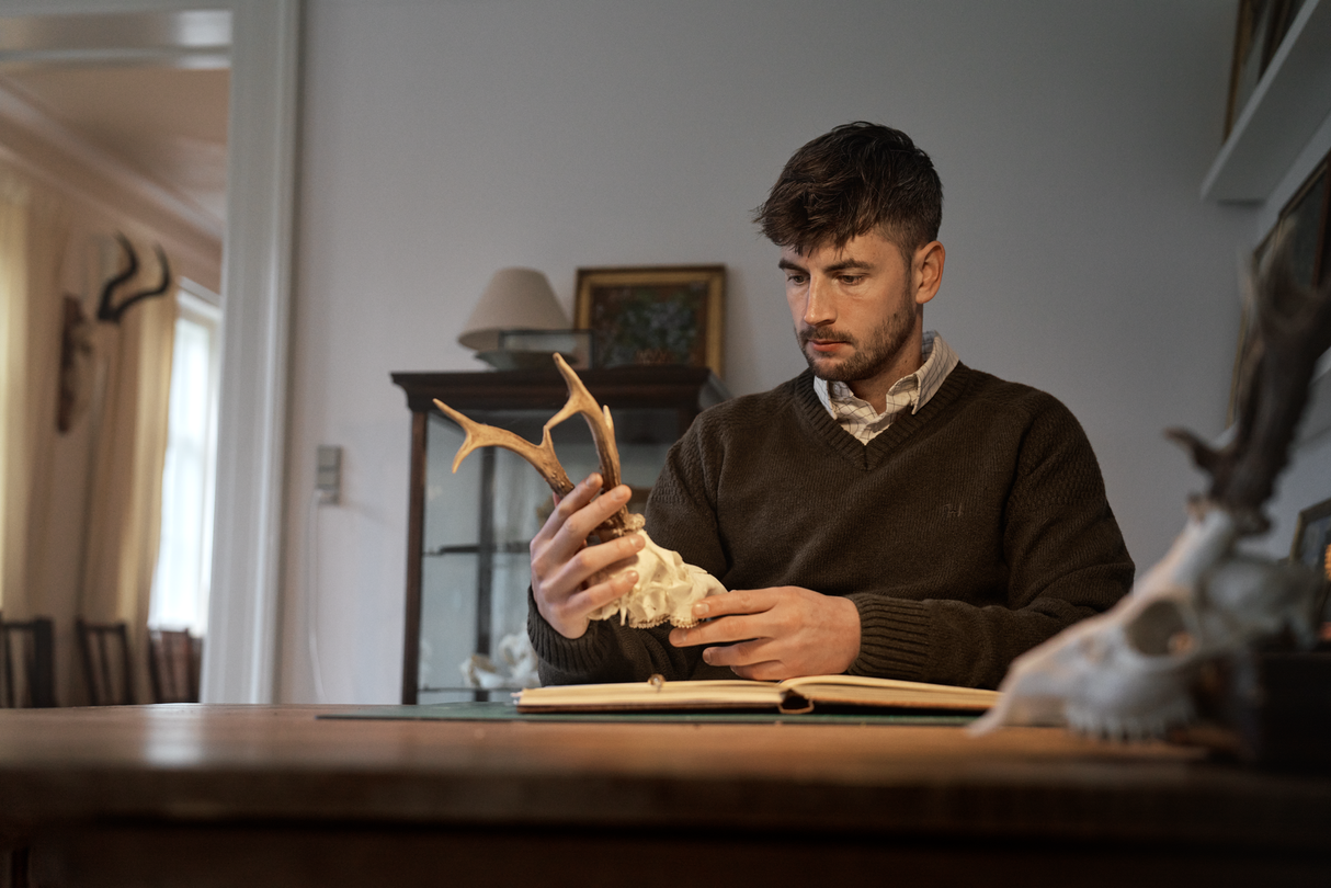 Vincent Merino V-Neck Pullover - Bombay brown
