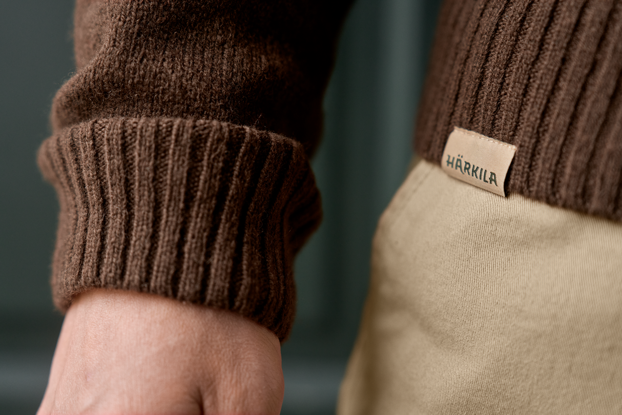 Vincent Merino V-Neck Pullover - Demitasse brown