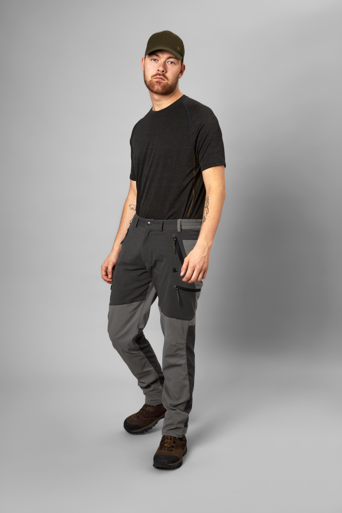 Outdoor stretch bukser - Black/Grey - Seeland