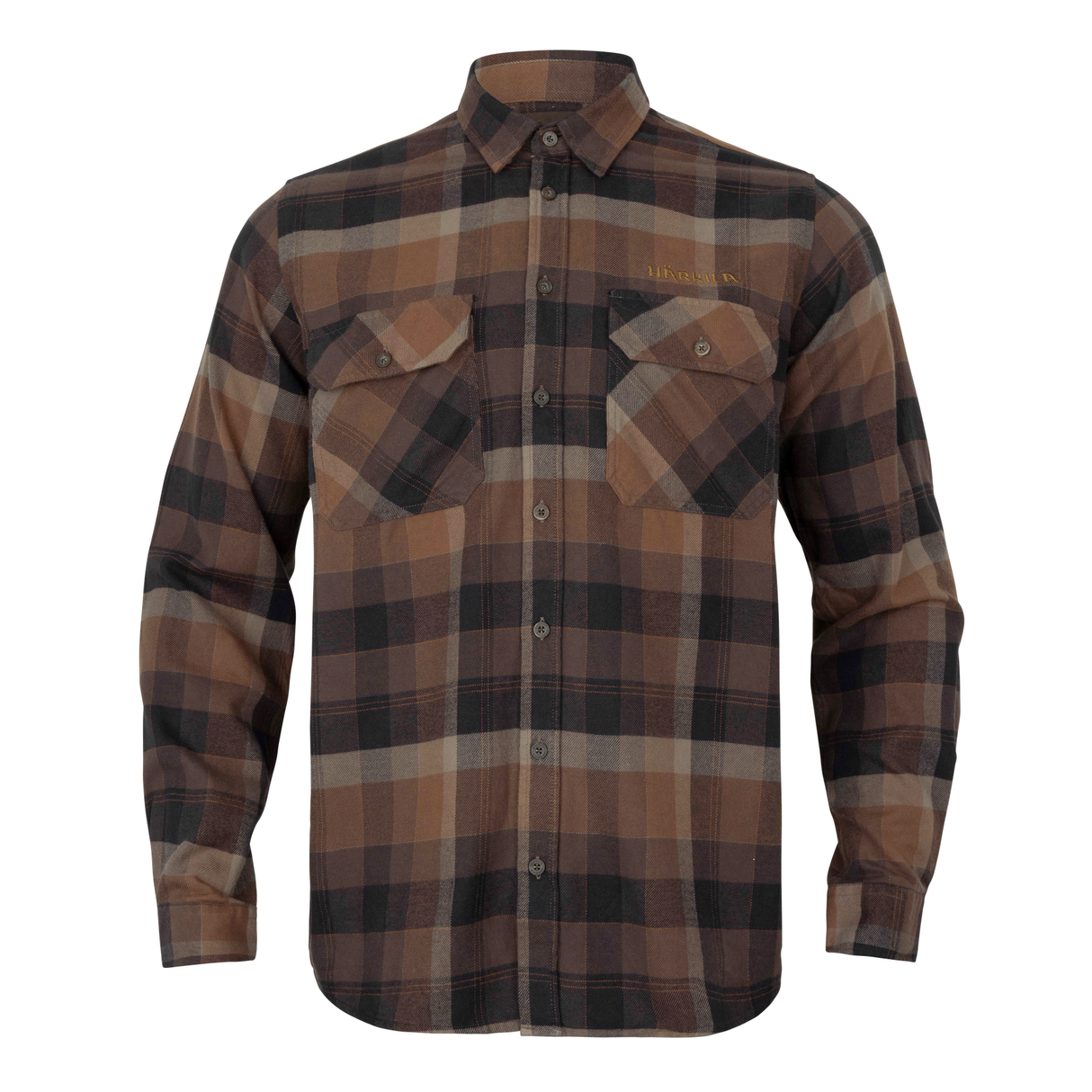 Asmund L/S skjorte - Rust brown check - Härkila
