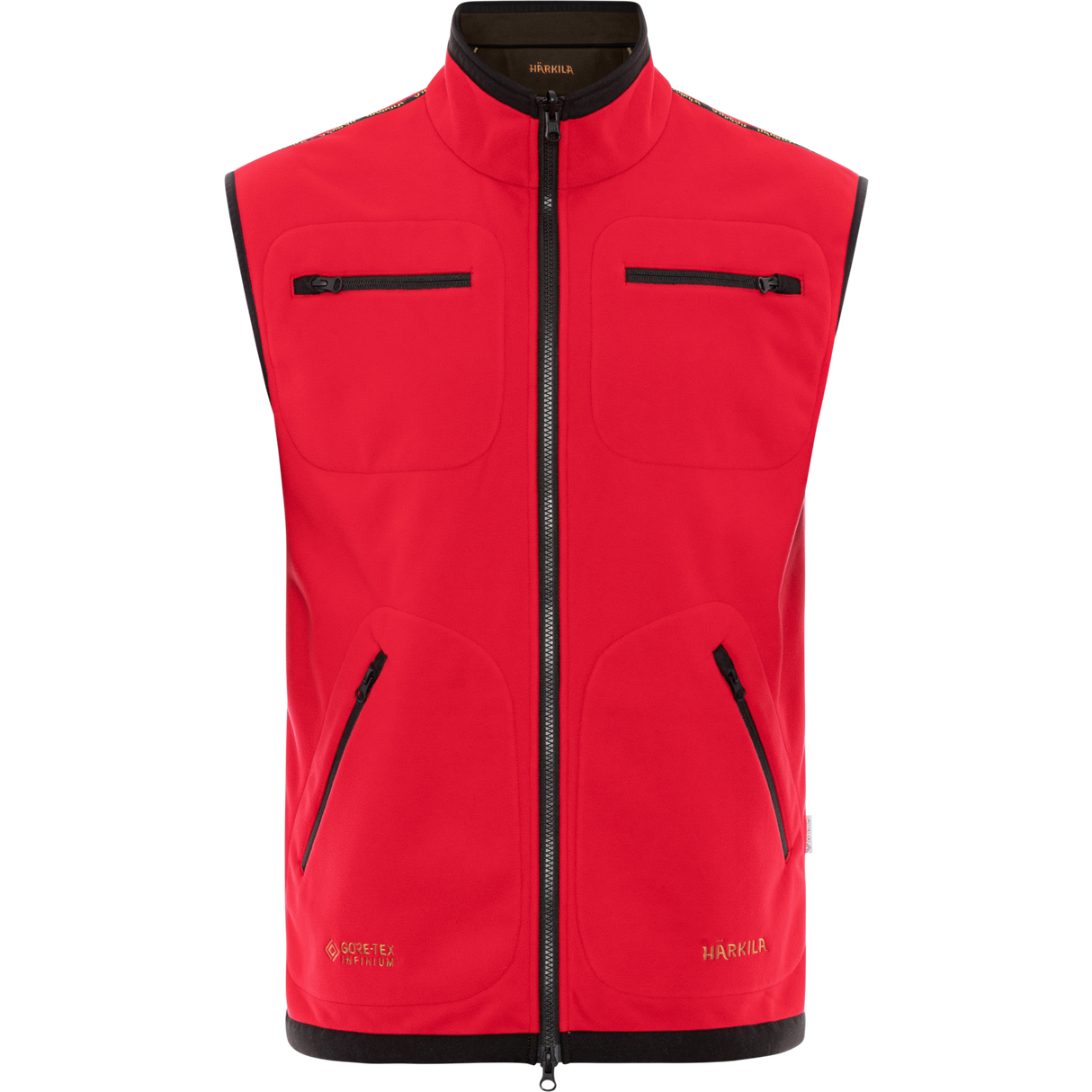Kamko fleece vest Brown/Red - Härkila