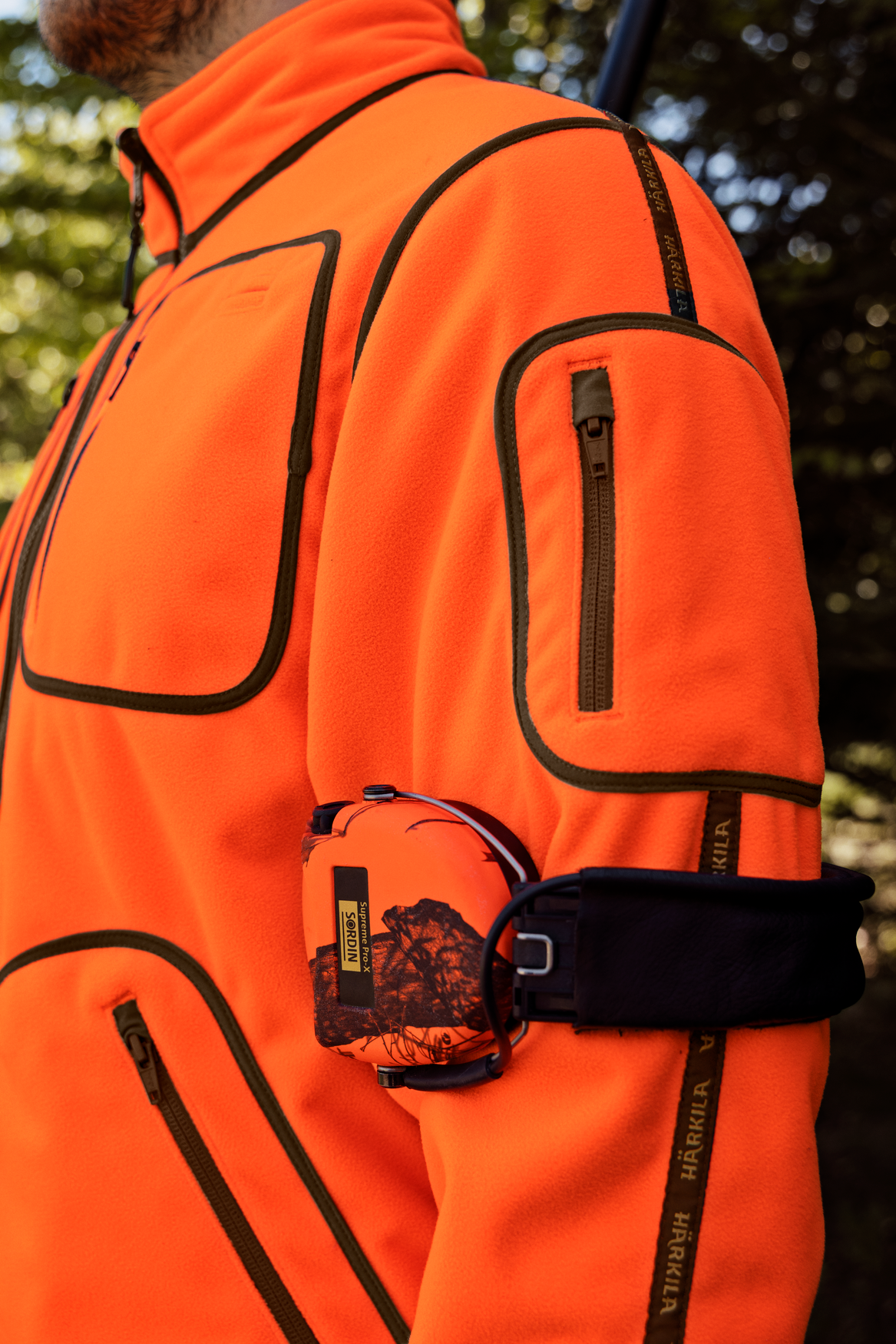 Kamko Blaze rev. fleece - Orange blaze/Willow green - Härkila
