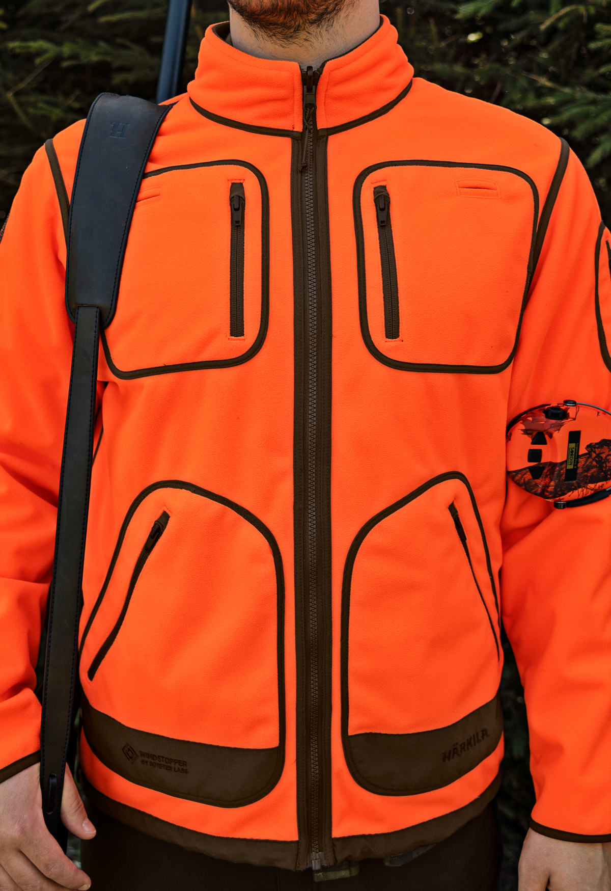 Kamko Blaze rev. fleece - Orange blaze/Willow green - Härkila