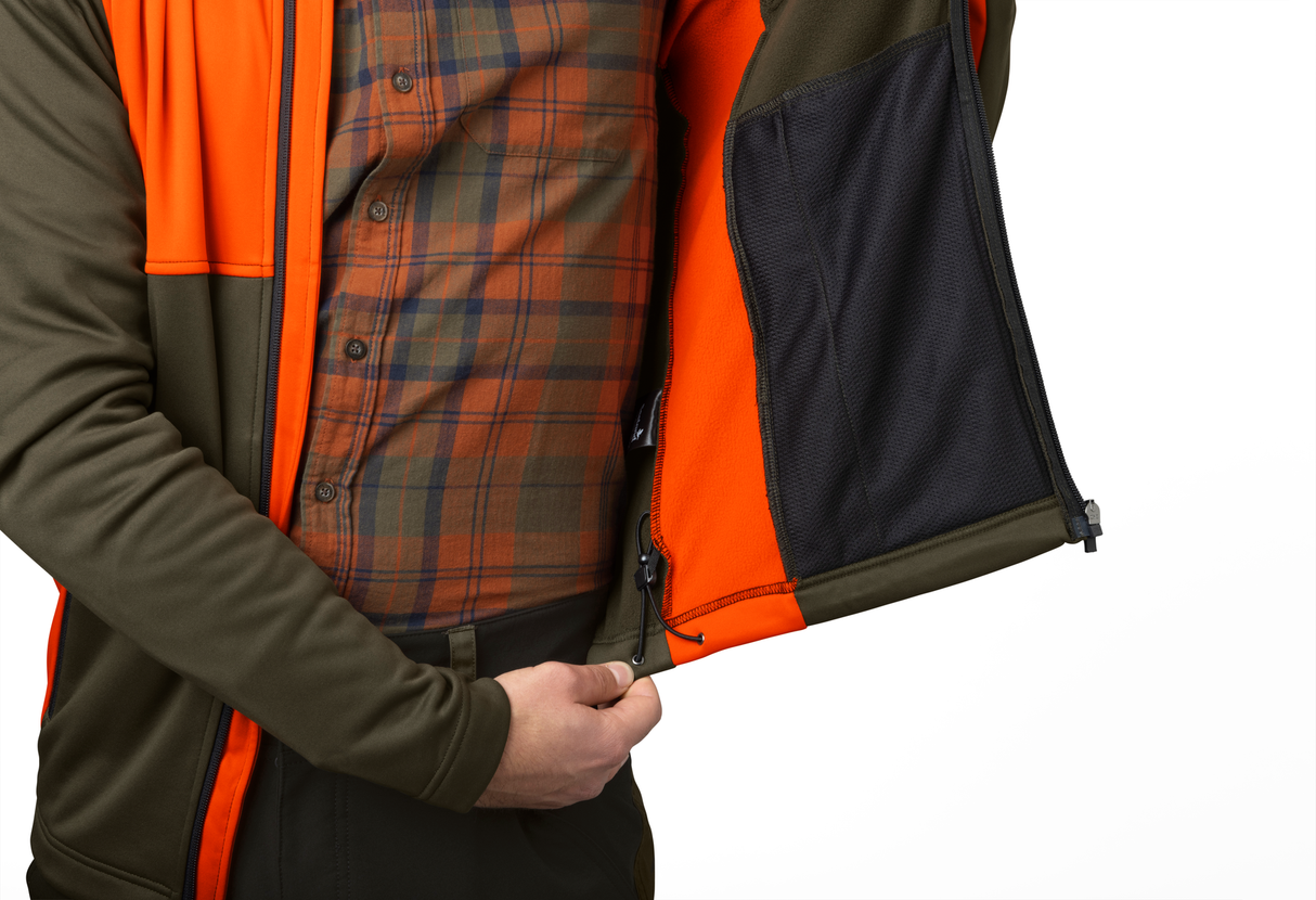 Elliot fleece - Pine green/Hi-Vis orange - Seeland