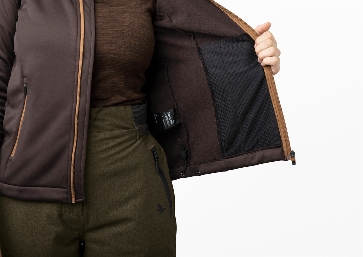 Emily fleece Women - Dark brown - Seeland