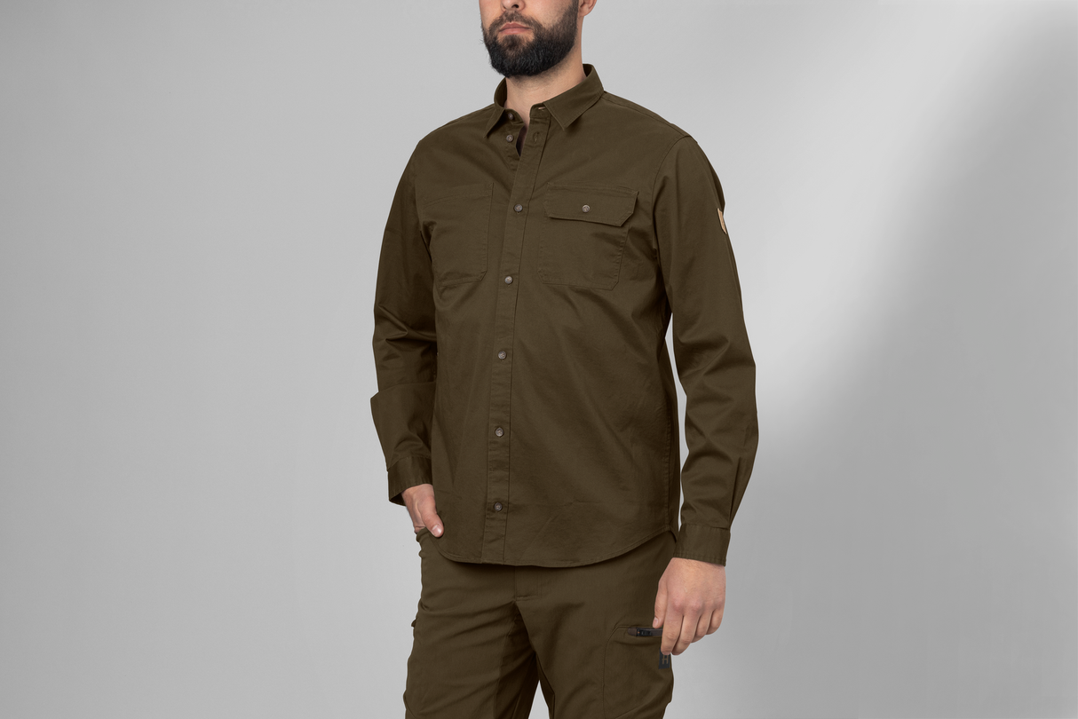 Trym L/S skjorte - Willow green - Härkila